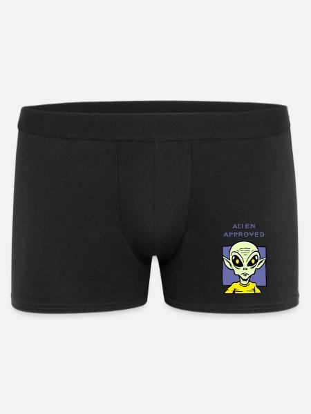 Alien Approved Yellow Eye Design - Men's Boxer Shorts - black
