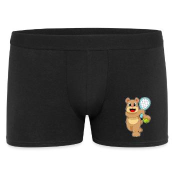 Bear Tennis Tennis Racket - Men's Boxer Shorts - black - Front