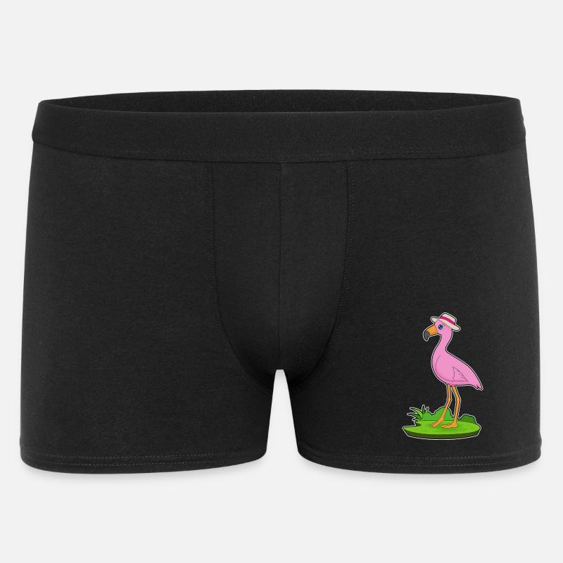 Flamingo Hut - Männer Boxer Shorts - Schwarz