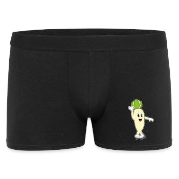 Radieschen Eislaufen Schlittschuhe - Männer Boxer Shorts - Schwarz - Vorne