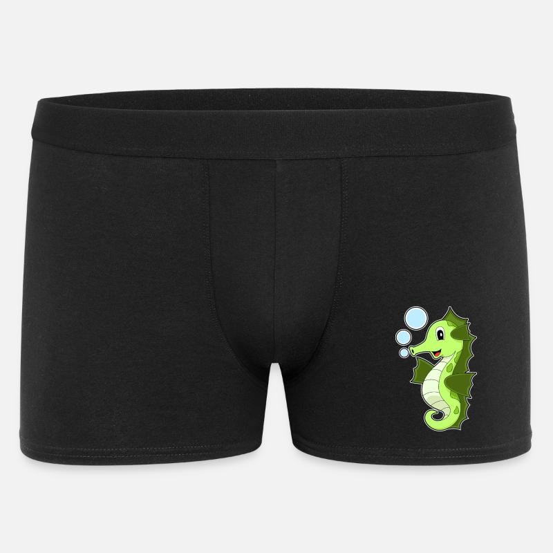 Süßes Seepferdchen - Männer Boxer Shorts - Schwarz