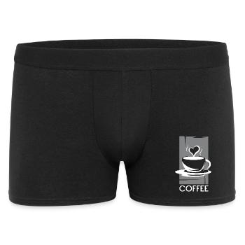 Cafe Coffee Symbol Illustration Logo Bar Graphic - Men's Boxer Shorts - black - Front