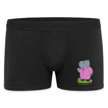 Nilpferd Bräutigam Anzug Hochzeit - Männer Boxer Shorts - Schwarz - Vorne