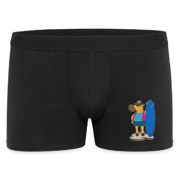 Giraffe Surfing Surfboard Summer - Men's Boxer Shorts - black - Front