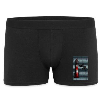 Phare au bord de la mer – paix et orientation - Boxer Homme - noir - Devant