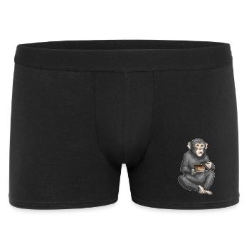 Affe Kuchen - Männer Boxer Shorts - Schwarz - Vorne