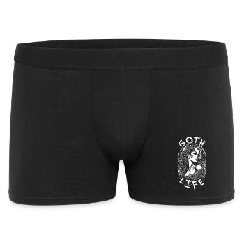 Gothic Portrait of a Girl with a Skull - Men's Boxer Shorts - black - Front