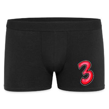 Trois - 3 - Numéro 3 - Numéro 3 - Boxer Homme - noir - Devant