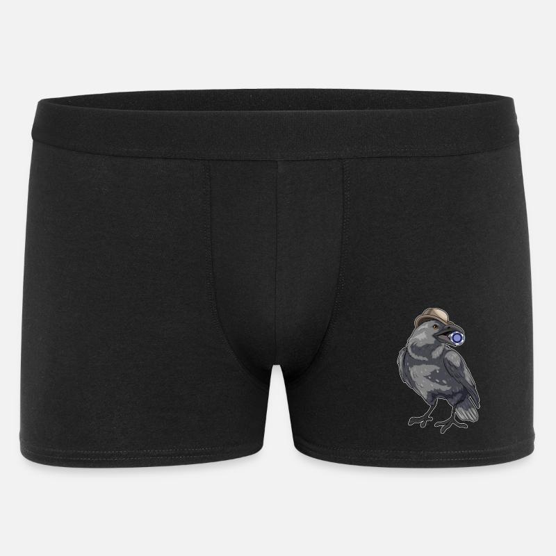 Krähe Poker Pokerchips - Männer Boxer Shorts - Schwarz