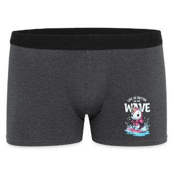 Wakeboard Unicorn - Men's Boxer Shorts - charcoal grey - Front