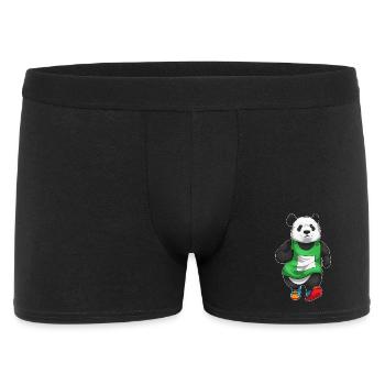 Panda Jogger Joggen Sport - Männer Boxer Shorts - Schwarz - Vorne