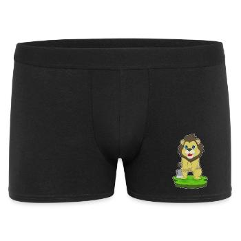 Lion Lumberjack Axe Forest - Men's Boxer Shorts - black - Front