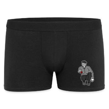 Petanque Spieler Rechtshänder - Männer Boxer Shorts - Schwarz - Vorne