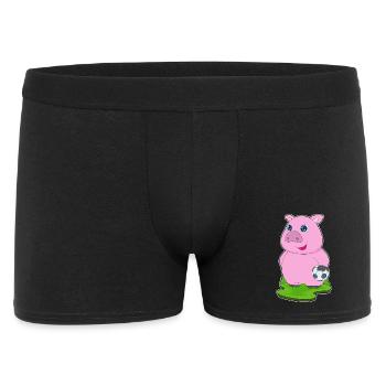 Pig Soccer Player Soccer - Men's Boxer Shorts - black - Front