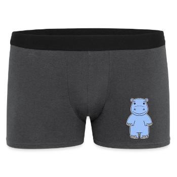 Nilpferd - Männer Boxer Shorts - Anthrazit - Vorne