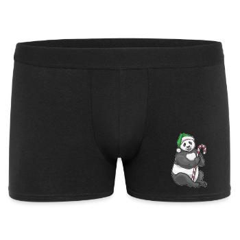 Panda Canne de Noël - Boxer Homme - noir - Devant