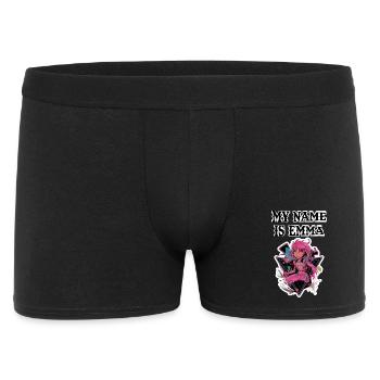 Mein Name ist Emma 2026 - Männer Boxer Shorts - Schwarz - Vorne