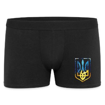Armoiries de l’Ukraine Drapeau ukrainien Trysub Cadeau - Boxer Homme - noir - Devant