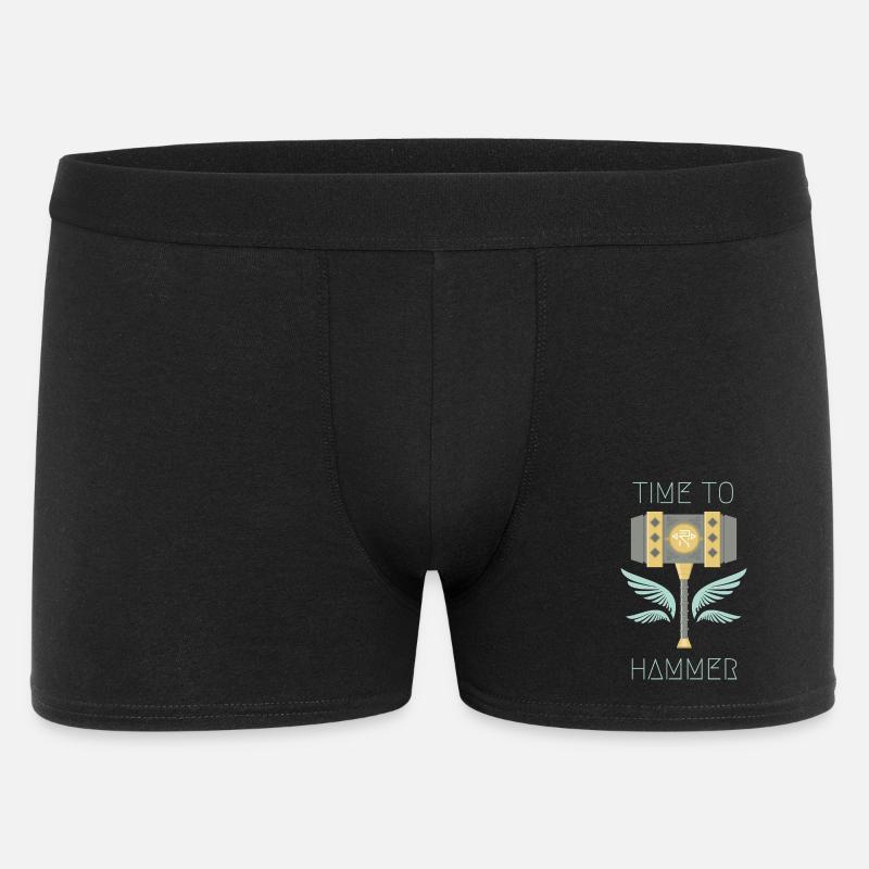 Time to Hammer - Männer Boxer Shorts - Schwarz