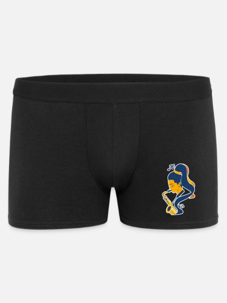 Saxophone Player Comic Look - Men's Boxer Shorts - black
