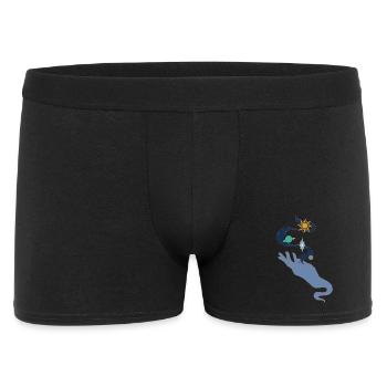 Universe in hand colour - Männer Boxer Shorts - Schwarz - Vorne