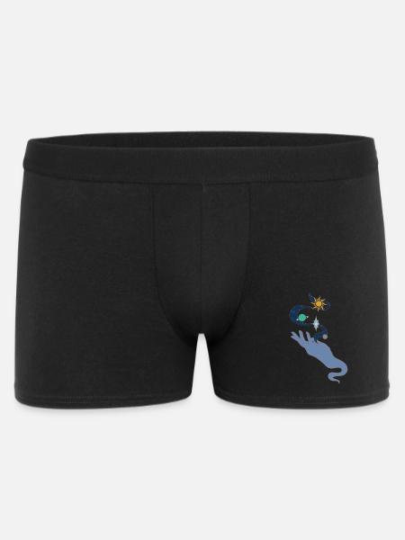 Universe in hand colour - Männer Boxer Shorts - Schwarz