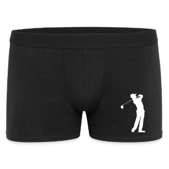 Golfer - Männer Boxer Shorts - Schwarz - Vorne