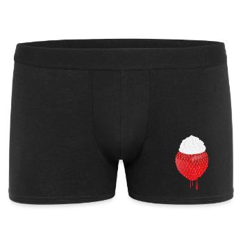 Strawberry with cream – Delicious design for summer - Men's Boxer Shorts - black - Front