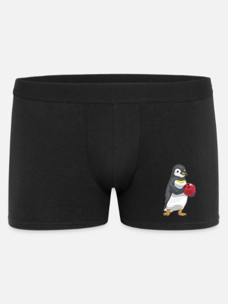 Penguin Bowling Bowling Ball - Men's Boxer Shorts - black