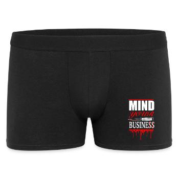 Mind Your Business – Bold Knife Design - Men's Boxer Shorts - black - Front