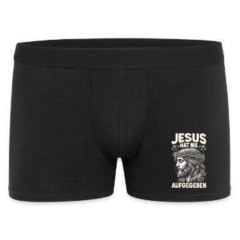 Jésus n’a jamais abandonné le Christ Dieu Bible - Boxer Homme - noir - Devant