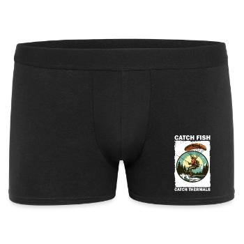 Pêcheur aventureux avec planche d'escalade - Boxer Homme - noir - Devant