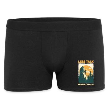 Climbing statement: Less Talk More Chalk - Men's Boxer Shorts - black - Front