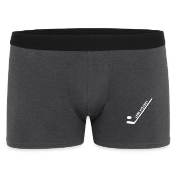 Live hockey style - Men's Boxer Shorts - charcoal grey - Front