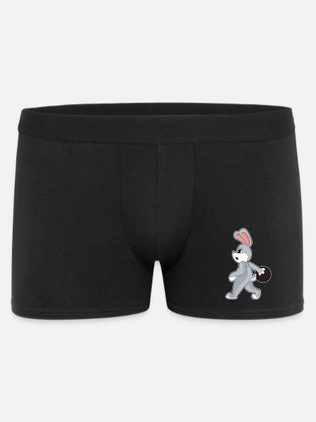Bunny Bowling Bowling Ball - Men's Boxer Shorts - black