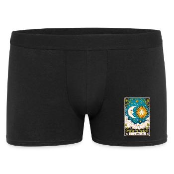 Liebhaber Tarot Sonne Mond - Männer Boxer Shorts - Schwarz - Vorne