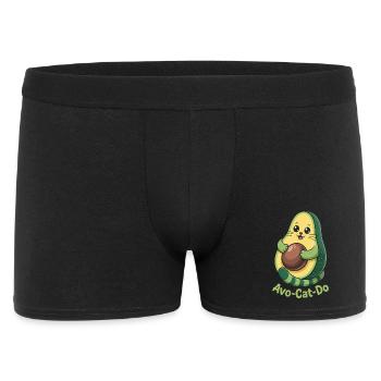 Avo-Cat-Do - Funny Cat Avocado T-Shirt - Men's Boxer Shorts - black - Front