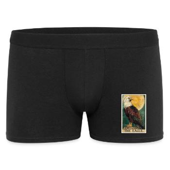 Adler - Männer Boxer Shorts - Schwarz - Vorne
