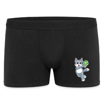 Cat Volleyball Player Volleyball Sport - Men's Boxer Shorts - black - Front