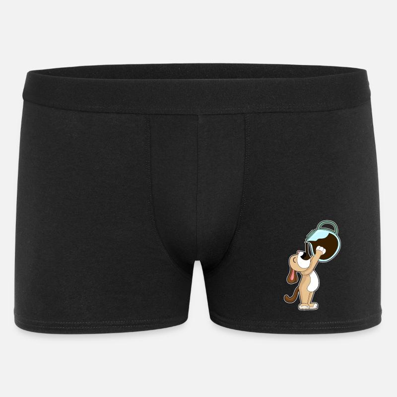 Hund Kaffee Kaffeekanne - Männer Boxer Shorts - Schwarz