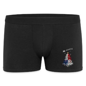 Christmas tree with Panama flag - Men's Boxer Shorts - black - Front