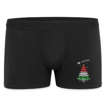 Christmas tree with Hungary flag - Men's Boxer Shorts - black - Front