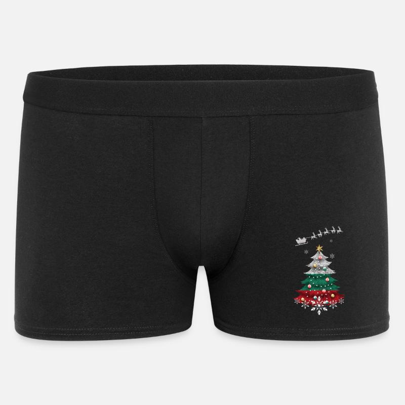 Weihnachtsbaum mit bulgarischer Flagge - Männer Boxer Shorts - Schwarz
