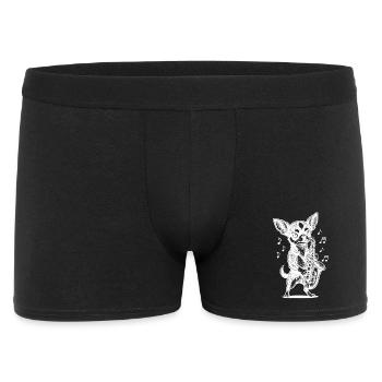 Chihuahua Saxophon Design - Männer Boxer Shorts - Schwarz - Vorne