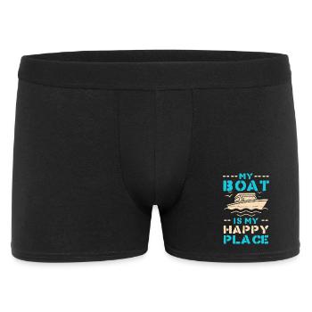 Le bateau comme lieu heureux – motif maritime - Boxer Homme - noir - Devant
