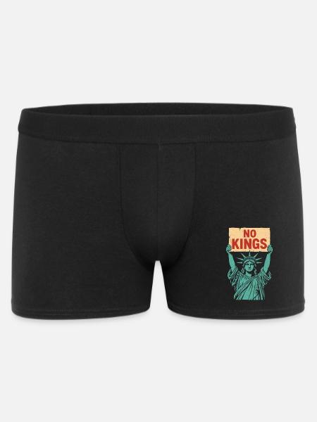 No Kings Patriotic Anti-Monarchy Liberty USA - Men's Boxer Shorts - black