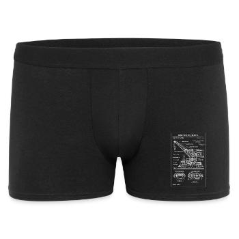 Industrielle Kran-Baupläne - Männer Boxer Shorts - Schwarz - Vorne