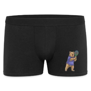Bear Tennis Tennis Racket Sport - Men's Boxer Shorts - black - Front