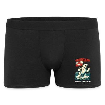 Greenland Is Not For Sale Hoodie - Men's Boxer Shorts - black - Front