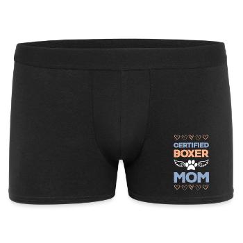 Zertifizierte Boxer-Mama - Männer Boxer Shorts - Schwarz - Vorne